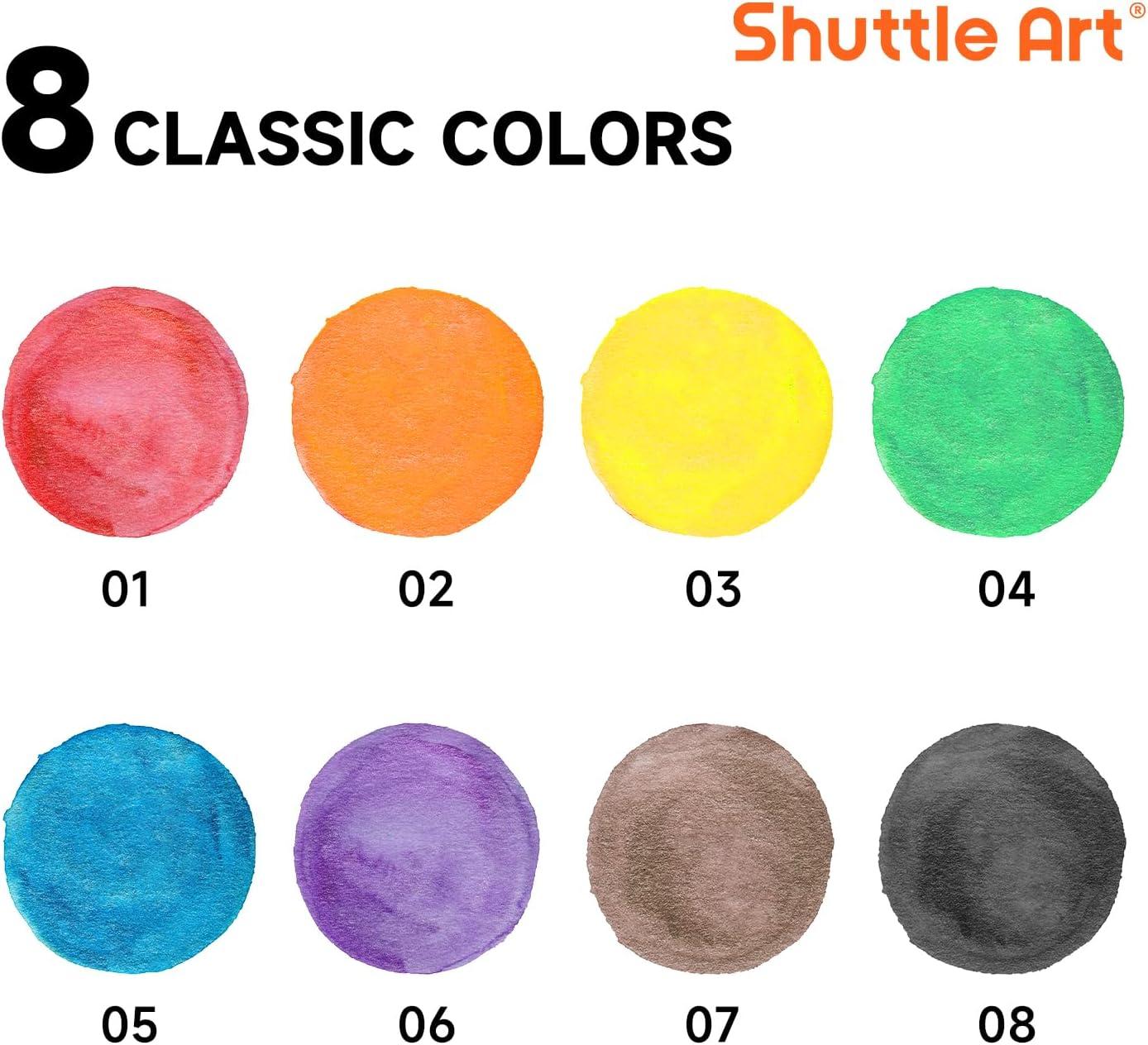 imageShuttle Art 8 Colors Watercolor Paint Set Bundle  24 Pack 8 Colors Watercolor Paint Set Bulk  216 Pack Washable Markers
