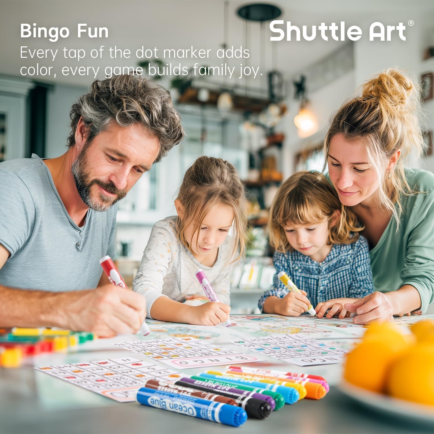 image:imageShuttle Art 50 Pack Dot Markers 10 Colors x 5 Sets Washable Bingo Daubers for Kids amp Toddlers NonToxic WaterBased Art Supplies for Preschoolers and Classroom10 Colors