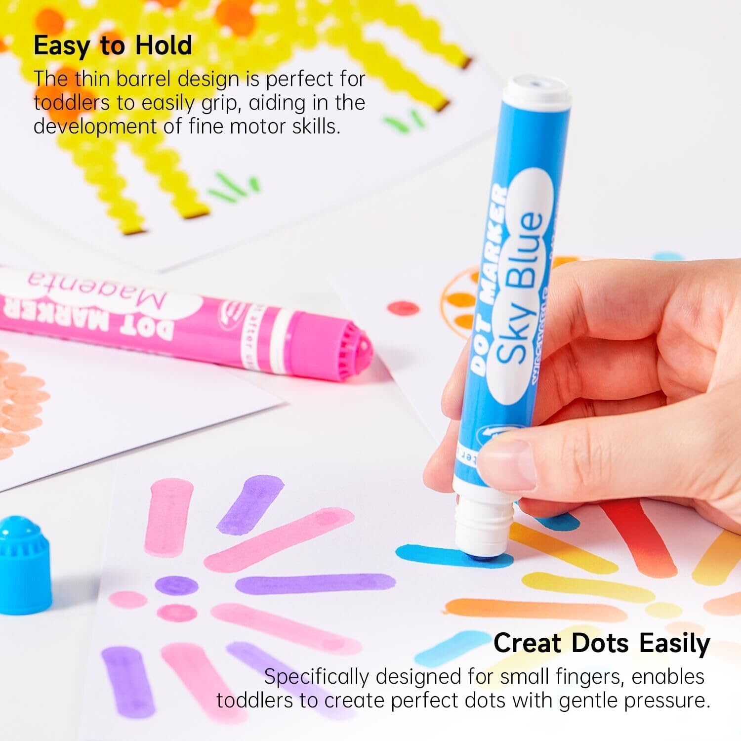 image:imageShuttle Art Dot Markers 20 Colors Washable Markers for ToddlersBingo Daubers Supplies Kids Preschool Children Non Toxic WaterBased Pack of 2