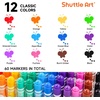 Shuttle Art 60 Pack 12 Colors Dot Markers with 5 Dot Activity Books