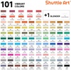 Shuttle Art Alcohol Marker Pad Bundle, Set of 101 Colors Dual Tip Alcohol Markers + 80 Sheets Marker Pad