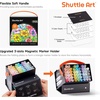 Shuttle Art Alcohol Marker Pad Bundle, Set of 51 Pastel Colors Brush & Fine Tip Alcohol Markers + 50 Sheets Marker Pad