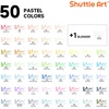 Shuttle Art Alcohol Marker Pad Bundle, Set of 51 Pastel Colors Brush & Fine Tip Alcohol Markers + 50 Sheets Marker Pad
