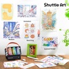Shuttle Art Alcohol Marker Pad Bundle, Set of 51 Pastel Colors Brush & Fine Tip Alcohol Markers + 50 Sheets Marker Pad