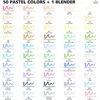Shuttle Art Alcohol Marker Pad Bundle, Set of 51 Pastel Colors Dual Tip Alcohol Markers + 60 Sheets Marker Pad