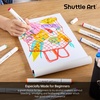 Shuttle Art Alcohol Marker Pad Bundle, Set of 61 Colors Dual Tip Alcohol Markers + 60 Sheets Marker Pad