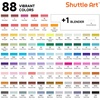 Shuttle Art Alcohol Marker Pad Bundle, Set of 88 Colors Dual Tip Alcohol Markers + 80 Sheets Marker Pad