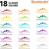 Shuttle Art Dual Tip Dot Marker Pens Bundle – 18 Colors Dual Tip Dot Marker Pens + 15 Pack Black Ink Retractable Pastel Gel Ink Pens