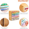 Shuttle Art Marker Organizer, Hold 176 Art Markers, Brush Pens, Pencil Large Holder with 22 Compartments for Home, Classroom, Office Desktop Stationary Storage
