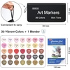 Shuttle Art Markers Bundle – 30 Colors + 36 Skin Tones