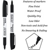 Shuttle Art Permanent Markers Bundle, 30 Pack Black and 30 Pack Blue Permanent Marker set,Fine Point, Works on Plastic,Wood,Stone,Metal and Glass for Doodling, Marking