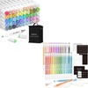 Shuttle Art Alcohol Marker Bundle, Set of 51 Pastel Colors Brush & Fine Tip Alcohol Markers + 30 Colors Journal Pens