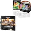 Shuttle Art Alcohol Marker Pad Bundle, Set of 101 Colors Dual Tip Alcohol Markers + 80 Sheets Marker Pad