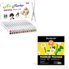 Shuttle Art Alcohol Marker Pad Bundle, Set of 26 Skin Colors Dual Tip Alcohol Markers + 50 Sheets Marker Pad