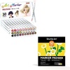 Shuttle Art Alcohol Marker Pad Bundle, Set of 30 Skin Colors Dual Tip Alcohol Markers + 50 Sheets Marker Pad