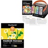 Shuttle Art Alcohol Marker Pad Bundle, Set of 61 Colors Dual Tip Alcohol Markers + 50 Sheets Marker Pad