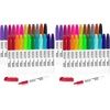 Shuttle Art Permanent Markers, 24 Colors Fine Point Assorted Colors Permanent Marker Set, Works on Plastic,Wood,Stone,Metal and Glass for Doodling, Coloring, Marking (Pack of 2)