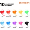 Shuttle Art Dot Markers, 10 Colors Washable Markers for Toddlers,Bingo Daubers Supplies Kids Preschool Children, Non Toxic Water-Based (Pack of 2)