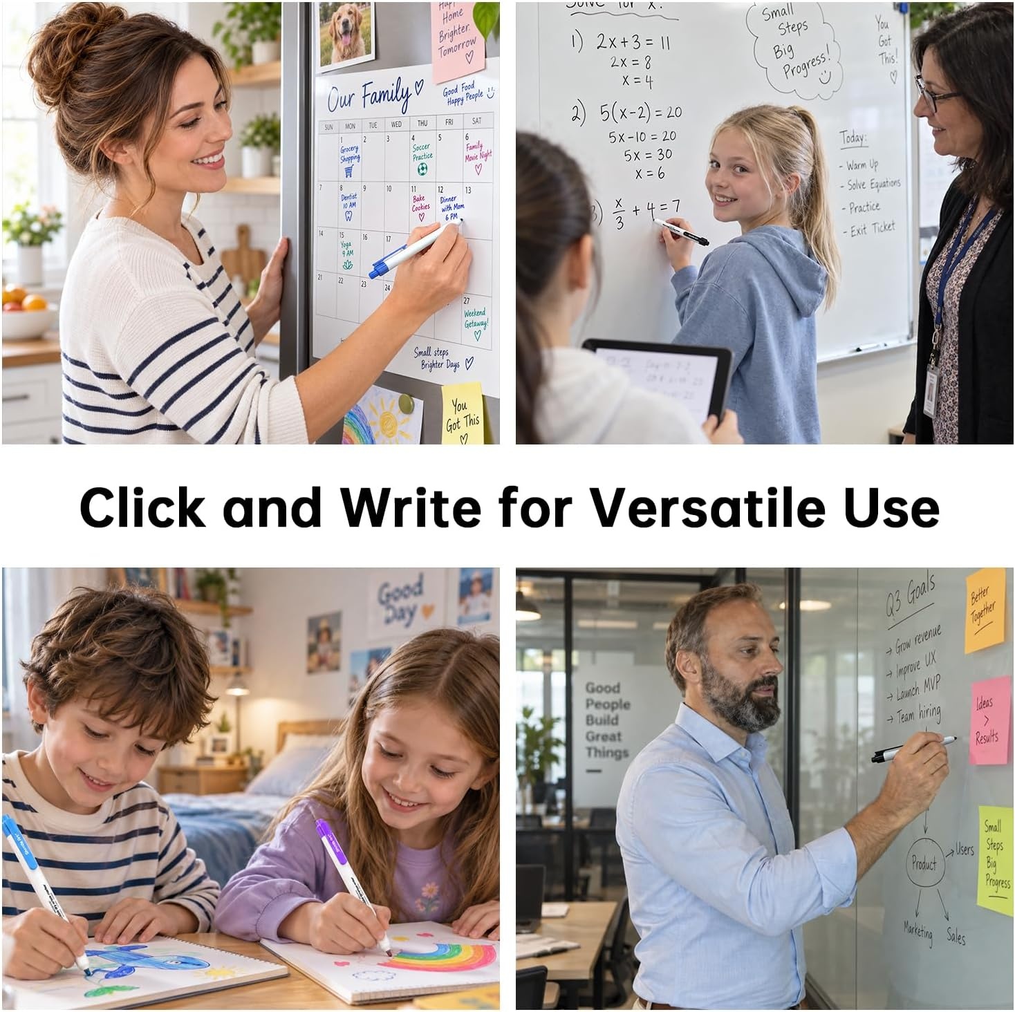 image:imageShuttle Art Retractable Dry Erase Markers 12 Assorted Colors Fine Point