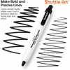 Shuttle Art Retractable Dry Erase Markers, 15 Bold Black, Fine Point