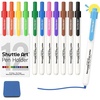 Shuttle Art Retractable Dry Erase Markers, 12 Assorted Colors, Fine Point
