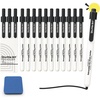 Shuttle Art Retractable Dry Erase Markers, 15 Bold Black, Fine Point