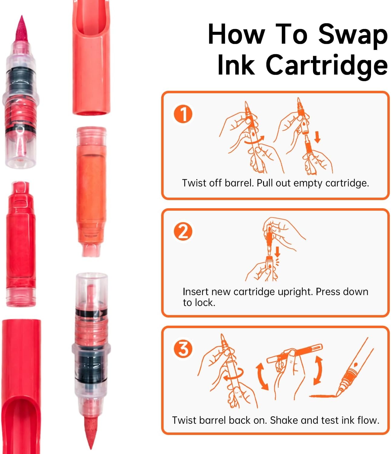 image:imageShuttle Art 48 Colors Refillable Acrylic Markers with 50 Refills96 Colors