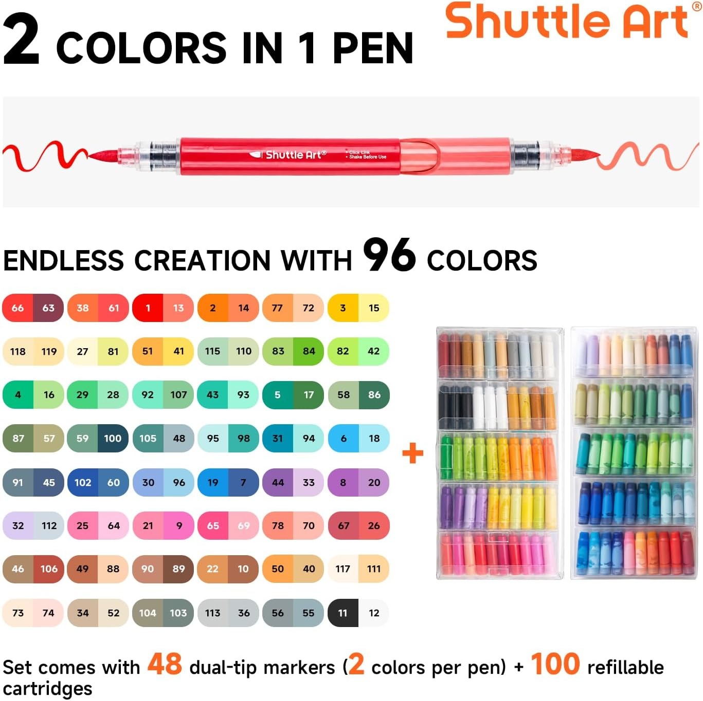 image:imageShuttle Art 96 DualTone Refillable Markers 551x551 Journal