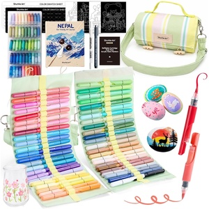 Shuttle Art 48 Colors Refillable Acrylic Markers with 50 Refills(96 Colors)
