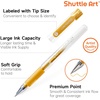 Shuttle Art Colored Pens, 180 Vibrant Colors Cute Journal Pens 0.6mm Fine Point Colored Gel Pens for Black Paper in Portable Bag for Coloring Writing Drawing Journaling Note Taking School Office Home(4 White  1 Gold  1 Silver)