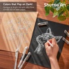 Shuttle Art Colored Pens, 180 Vibrant Colors Cute Journal Pens 0.6mm Fine Point Colored Gel Pens for Black Paper in Portable Bag for Coloring Writing Drawing Journaling Note Taking School Office Home(6 White)