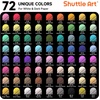 Shuttle Art Colored Pens, 180 Vibrant Colors Cute Journal Pens 0.6mm Fine Point Colored Gel Pens for Black Paper in Portable Bag for Coloring Writing Drawing Journaling Note Taking School Office Home(72 Colors)