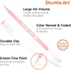 Shuttle Art Colored Pens, 180 Vibrant Colors Cute Journal Pens 0.6mm Fine Point Colored Gel Pens for Black Paper in Portable Bag for Coloring Writing Drawing Journaling Note Taking School Office Home(24 Pastel Tone)