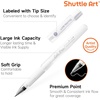 Shuttle Art Colored Pens, 180 Vibrant Colors Cute Journal Pens 0.6mm Fine Point Colored Gel Pens for Black Paper in Portable Bag for Coloring Writing Drawing Journaling Note Taking School Office Home(6 White)