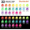 Shuttle Art Colored Pens, 180 Vibrant Colors Cute Journal Pens 0.6mm Fine Point Colored Gel Pens for Black Paper in Portable Bag for Coloring Writing Drawing Journaling Note Taking School Office Home(22 Highlight Tone)