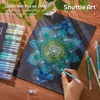 Shuttle Art Colored Pens, 180 Vibrant Colors Cute Journal Pens 0.6mm Fine Point Colored Gel Pens for Black Paper in Portable Bag for Coloring Writing Drawing Journaling Note Taking School Office Home(24 Colors)