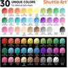 Shuttle Art Colored Pens, 180 Vibrant Colors Cute Journal Pens 0.6mm Fine Point Colored Gel Pens for Black Paper in Portable Bag for Coloring Writing Drawing Journaling Note Taking School Office Home(30 Colors)