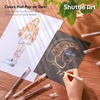 Shuttle Art Colored Pens, 180 Vibrant Colors Cute Journal Pens 0.6mm Fine Point Colored Gel Pens for Black Paper in Portable Bag for Coloring Writing Drawing Journaling Note Taking School Office Home(24 Skin Tone)
