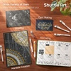 Shuttle Art Colored Pens, 180 Vibrant Colors Cute Journal Pens 0.6mm Fine Point Colored Gel Pens for Black Paper in Portable Bag for Coloring Writing Drawing Journaling Note Taking School Office Home(4 White  1 Gold  1 Silver)