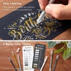 Shuttle Art Colored Pens, 180 Vibrant Colors Cute Journal Pens 0.6mm Fine Point Colored Gel Pens for Black Paper in Portable Bag for Coloring Writing Drawing Journaling Note Taking School Office Home(22 Black White Gray & Metallic Tone)