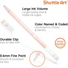 Shuttle Art Colored Pens, 180 Vibrant Colors Cute Journal Pens 0.6mm Fine Point Colored Gel Pens for Black Paper in Portable Bag for Coloring Writing Drawing Journaling Note Taking School Office Home(24 Skin Tone)