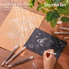 Shuttle Art Colored Pens, 180 Vibrant Colors Cute Journal Pens 0.6mm Fine Point Colored Gel Pens for Black Paper in Portable Bag for Coloring Writing Drawing Journaling Note Taking School Office Home(22 Black White Gray & Metallic Tone)