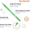 Shuttle Art Colored Pens, 180 Vibrant Colors Cute Journal Pens 0.6mm Fine Point Colored Gel Pens for Black Paper in Portable Bag for Coloring Writing Drawing Journaling Note Taking School Office Home(24 Colors)