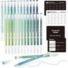 Shuttle Art Colored Pens, 180 Vibrant Colors Cute Journal Pens 0.6mm Fine Point Colored Gel Pens for Black Paper in Portable Bag for Coloring Writing Drawing Journaling Note Taking School Office Home(24 Colors)