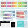Shuttle Art Colored Pens, 180 Vibrant Colors Cute Journal Pens 0.6mm Fine Point Colored Gel Pens for Black Paper in Portable Bag for Coloring Writing Drawing Journaling Note Taking School Office Home(180 Colors)