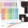 Shuttle Art Colored Pens, 180 Vibrant Colors Cute Journal Pens 0.6mm Fine Point Colored Gel Pens for Black Paper in Portable Bag for Coloring Writing Drawing Journaling Note Taking School Office Home(30 Colors)