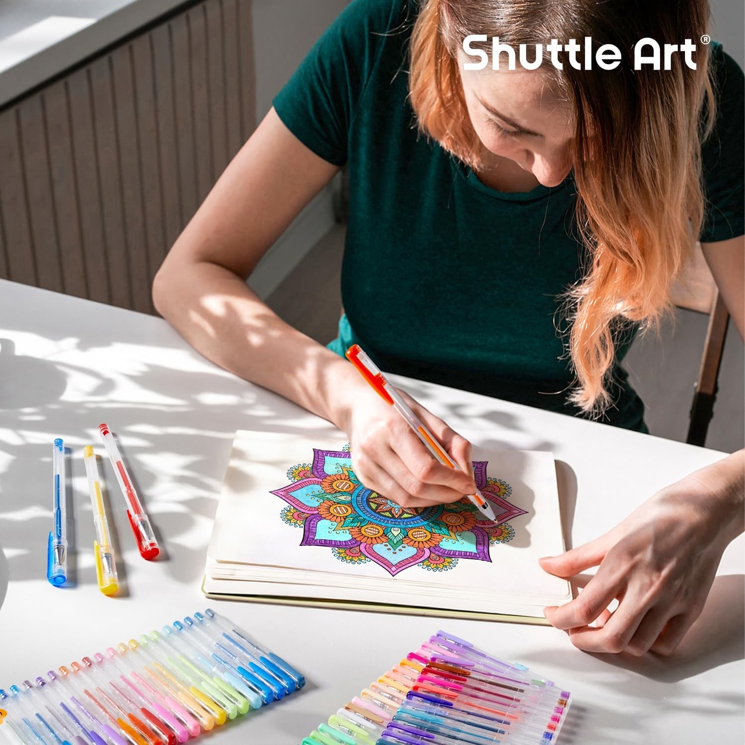 image:imageShuttle Art 720 Pack Gel Pens Set 180 Colors Gel Pen Set Plus 180 Color Refills Perfect for Adult Coloring Books Doodling Drawing Art Markers