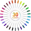 Shuttle Art Permanent Marker, 30 Colors Ultra Fine Point, Assorted Colors, Works on Plastic,Wood,Stone,Metal and Glass for Kids Adult Coloring Doodling Marking (Pack of 2)