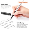 Shuttle Art Permanent Marker, 60 Pack Ultra Fine Point Black Permanent Marker set, Works on Plastic,Wood,Stone,Metal and Glass for Doodling, Marking