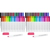 Shuttle Art Permanent Marker, 30 Colors Ultra Fine Point, Assorted Colors, Works on Plastic,Wood,Stone,Metal and Glass for Kids Adult Coloring Doodling Marking (Pack of 2)
